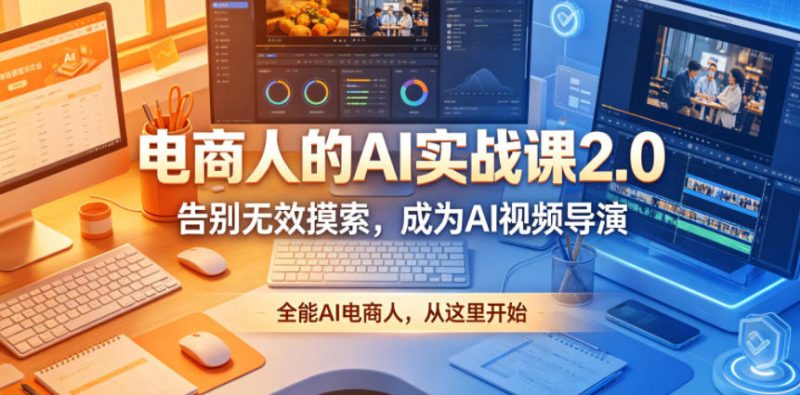 电商人的AI实战课2.0，告别无效摸索，成为AI视频导演，全能AI电商人，从这里开始-淘宝虚拟货源网