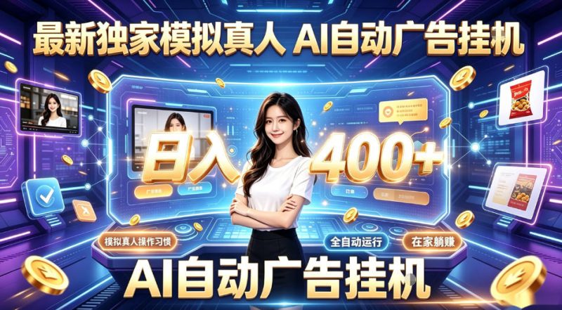 最新独家模拟真人,AI自动挂号挂G,日入400+,全程全自动运行,无需人工【揭秘】-淘宝虚拟货源网