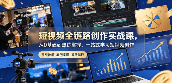 短视频全链路创作实战课，从0基础到熟练掌握，一站式学习短视频创作-淘宝虚拟货源网