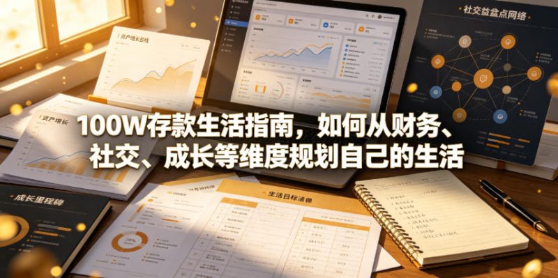 付费文章:100W存款生活指南,如何从财务、社交、成长等维度规划自己的生活-淘宝虚拟货源网