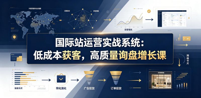 国际站运营实战系统:低成本获客,高质量询盘增长课(更新26年)-淘宝虚拟货源网