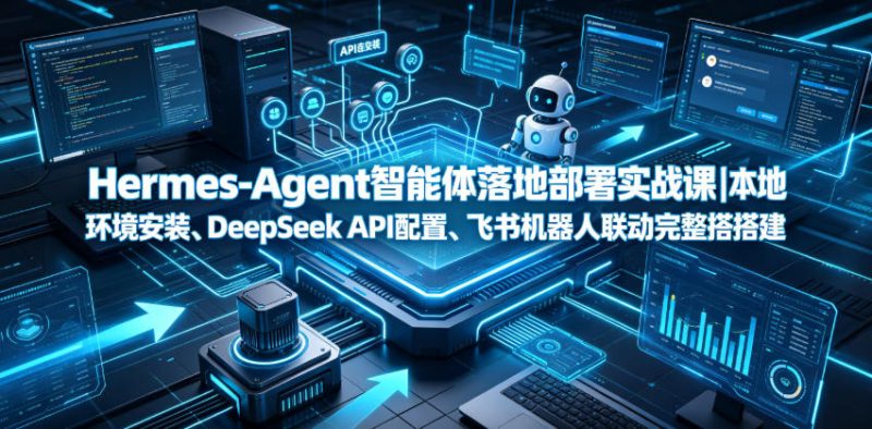Hermes-Agent智能体落地部署实战课|本地环境安装、DeepSeek API配置、飞书机器人联动完整搭建教程-淘宝虚拟货源网