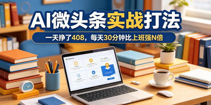 一天挣了408，AI微头条实战打法，每天30分钟比上班强N倍-淘宝虚拟货源网