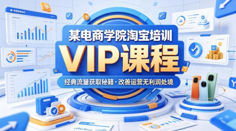 某电商学院淘宝培训VIP课程，各种经典有用的流量获取秘籍，改善运营产品没利润的处境（2026年6月）-淘宝虚拟货源网