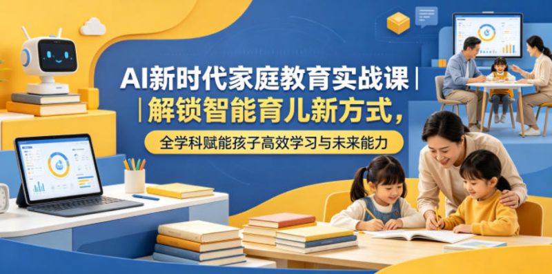 AI新时代家庭教育实战课|解锁智能育儿新方式,全学科赋能孩子高效学习与未来能力-淘宝虚拟货源网