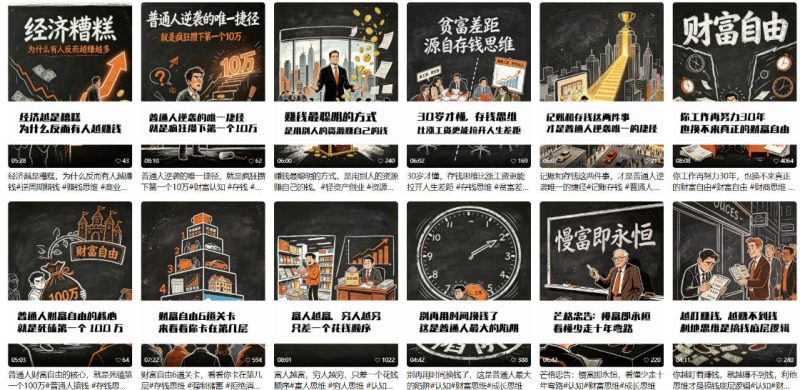 【AI书单】财富书籍图文解读玩法，一键直出，几十条视频，跑出1000单，全流程拆解，新手也可以上手-淘宝虚拟货源网